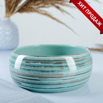 Судок для запекания Борисовская керамика «Скандинавия», 900 мл, 16.5×6.5 см, бирюзовый