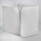 Набор 2 предмета: серьги, кулон «Элегантность» жгут, цвет белый в серебре, 42 см - Фото 2