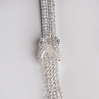Набор 2 предмета: серьги, кулон «Элегантность» жгут, цвет белый в серебре, 42 см - Фото 3