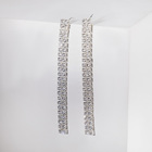Набор 2 предмета: серьги, кулон «Элегантность» жгут, цвет белый в серебре, 42 см - Фото 5