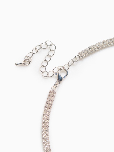 Гарнитур 2 предмета: кулон, серьги «Элегантность» жгут, цвет белый в серебре, 42 см