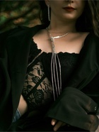 Гарнитур 2 предмета: кулон, серьги «Элегантность» жгут, цвет белый в серебре, 42 см - Фото 6