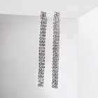 Набор 2 предмета: серьги, кулон «Элегантность» кисточки, цвет белый в серебре, 100 см - Фото 5