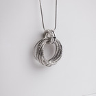Кулон «Юпитер» кольца, цвет белый в серебре, 72 см - фото 302074154