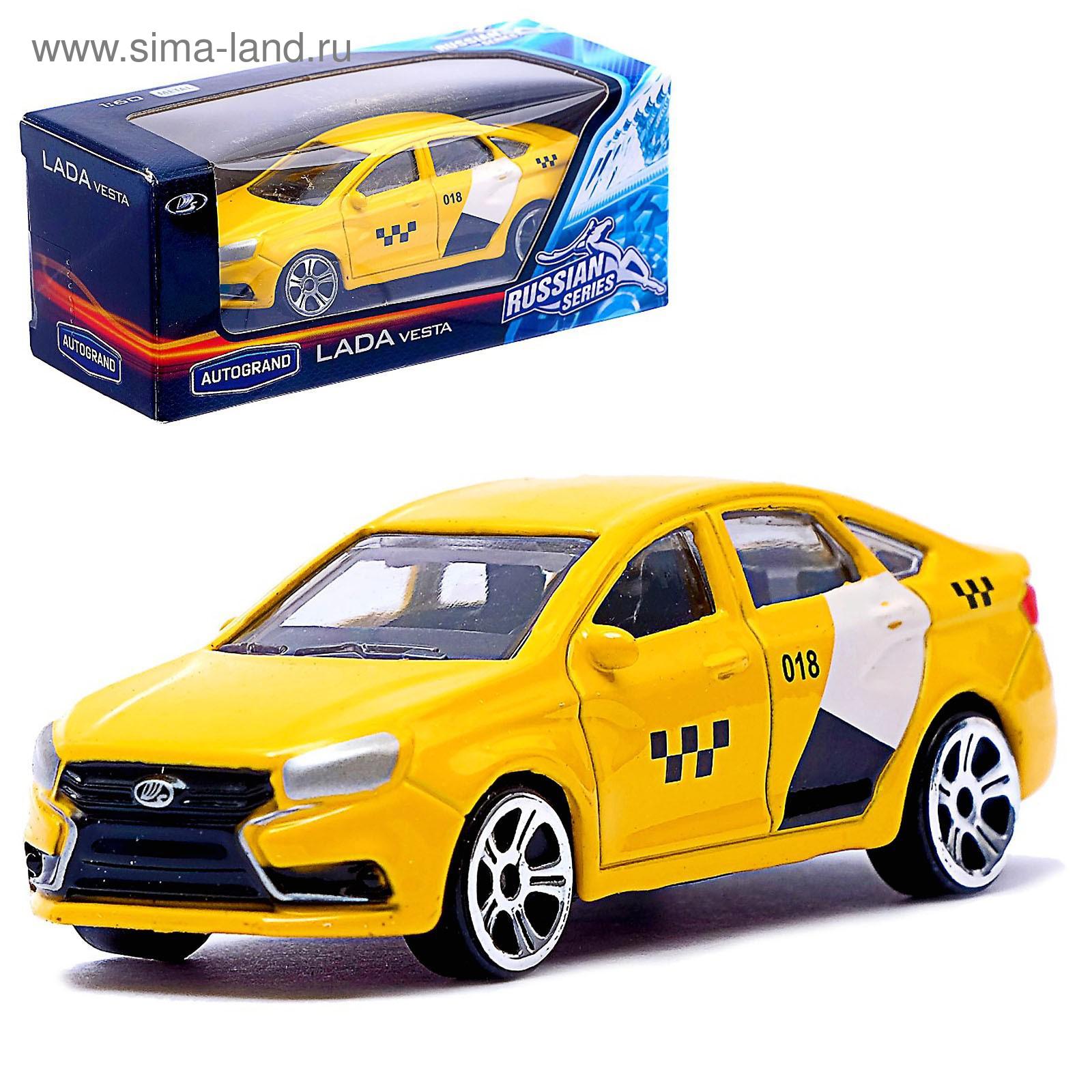 Машина металлическая «Lada Vesta такси», масштаб 1:60