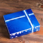 Подарочная новогодняя коробка «Бант», синяя, 23.5?6.5?18.7 см (комплект 5 шт) - фото 50263080