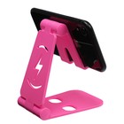 Подставка для телефона Luazon, регулируемая высота, силиконовые вставки, розовая - Фото 7