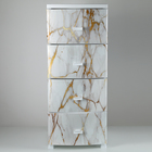 Комод 4-х секционный «Декор. Белый мрамор», белый - Фото 2