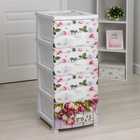 Комод 4-х секционный «Декор. Весна», белый - Фото 1