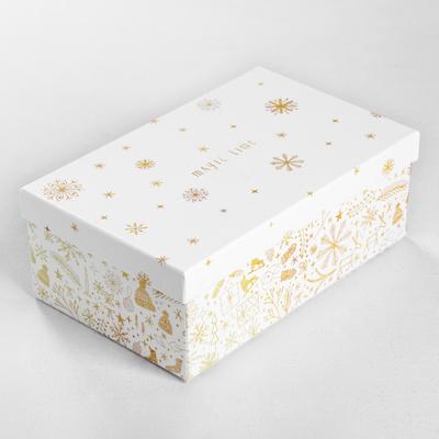 Набор новогодних подарочных коробок 10 в 1 «Золотой», 12×7×4‒32.5×20×12.5 см, Новый год