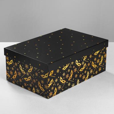 Набор новогодних подарочных коробок 10 в 1 «Золотой», 12×7×4‒32.5×20×12.5 см, Новый год