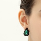 Набор 2 предмета: серьги, колье «Вернисаж» капля, цвет изумрудный в чёрном металле, 30 см  (артикул 4453738)  большой выбор товаров оптом и в розницу по низким ценам с доставкой