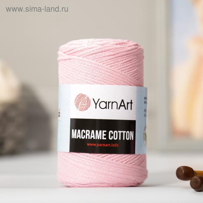 Пряжа "Macrame Cotton" 20% полиэстер, 80% хлопок 225м/250гр (762 пудра) - Фото 1