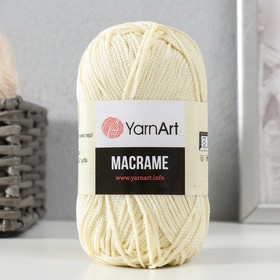 Пряжа "Macrame Макраме" 100% полиэстер 130м/90гр (137 молочный) 4594266