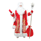 Карнавальный костюм «Дед Мороз королевский», аппликация золотистая, р. 56-58 - фото 8874635