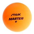 Мяч для настольного тенниса Stiga Master, 1 звезда, 40 мм, набор 6 штук, цвет оранжевый - Фото 1