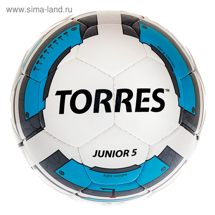 Мяч футбольный Torres Junior-5, F30225, размер 5, PU, ручная сшивка, 390-410 г - Фото 1