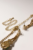 Набор 2 предмета: серьги, колье «Феникс» капля, цвет бело-изумрудный в золоте, 35 см - Фото 5