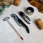 Винный набор: штопор для вина, аэратор, каплеуловитель, термометр Merlot 4386554