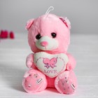 Мягкая игрушка «Медведь с сердцем», цвет розовый - фото 8874956
