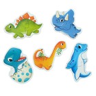 Макси-пазлы «Малыши-динозавры», 5 пазлов, 10 деталей - Фото 2