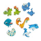 Макси-пазлы «Малыши-динозавры», 5 пазлов, 10 деталей - Фото 3