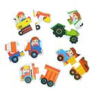 Макси пазлы «Машины на стройке», 5 пазлов, 10 деталей - Фото 3
