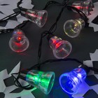 Гирлянда "Нить" улично-комнатная с насадками "Колокол", 5 м, LED(IP44)-40-220V, мигает, нить тёмная, свечение мульти - Фото 2