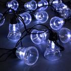 Гирлянда "Нить" улично-комнатная с насадками "Колокол", 5м, LED(IP44)-40-220V, 8 режимов, нить тёмная, свечение белое - Фото 4