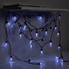 Гирлянда "Нить" улично-комнатная с насадками "Колокол", 5м, LED(IP44)-40-220V, 8 режимов, нить тёмная, свечение белое - Фото 5
