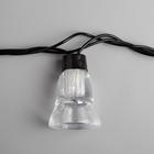 Гирлянда "Нить" улично-комнатная с насадками "Колокол", 5м, LED(IP44)-40-220V, 8 режимов, нить тёмная, свечение зелёное - Фото 5