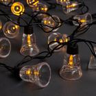 Гирлянда "Нить" улично-комнатная с насадками "Колокол", 5м, LED(IP44)-40-220V, 8 режимов, нить тёмная, свечение жёлтое - Фото 4