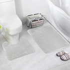 Набор ковриков для ванной и туалета Доляна «Мини», 2 шт: 40×40, 40×60 см, цвет белый - Фото 1