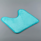 Набор ковриков для ванной и туалета Доляна «Мини», 2 шт: 40×40, 40×60 см, цвет морской волны - Фото 5