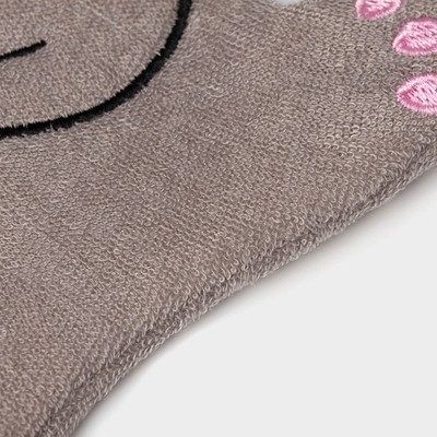 Мочалка варежка детская Доляна «Бегемотик», для купания, 21 см