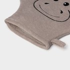 Мочалка варежка детская Доляна «Бегемотик», для купания, 21 см - Фото 5