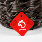 Кашпо плетёное "Косичка", круглое, цвет коричневый - Фото 2