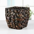 Кашпо плетёное "Узел", квадратное, цвет коричневый - Фото 1