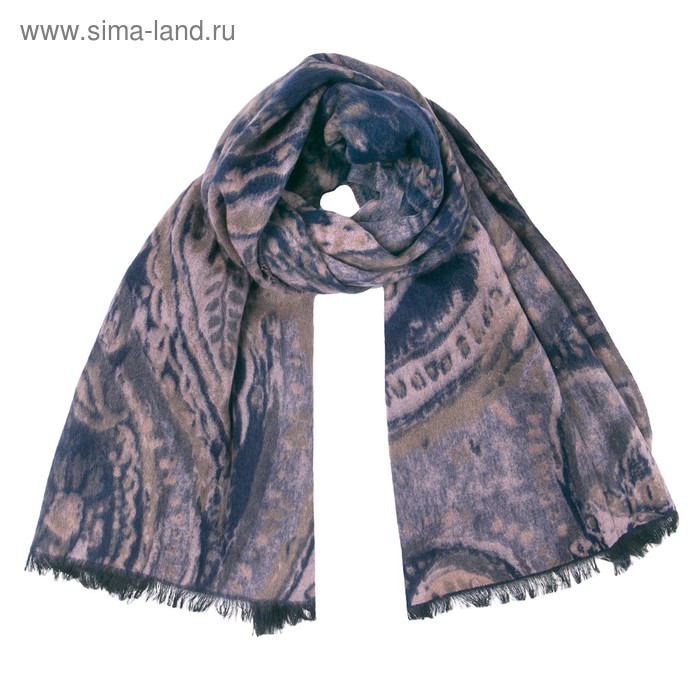 Палантин женский шерстяной # PW1708_03 цвет серо-голубой, р-р 65х180 - Фото 1