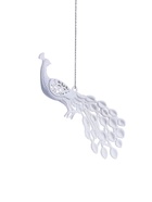 Ёлочные игрушки 2 шт. «Зимнее волшебство. Павлин» пластик, 5.5×16 см, белый - Фото 7
