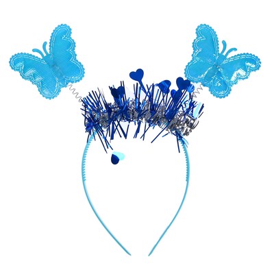Карнавальный набор «Бабочка», крылья, ободок, жезл, синий