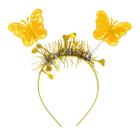 Карнавальный набор «Бабочка», 3 предмета: крылья, ободок, жезл, цвет золотой - Фото 3