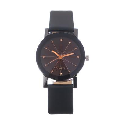 Часы наручные женские «Грань», кварцевые, d=3.1 см, чёрные