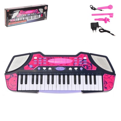 УЦЕНКА (мятая коробка, заменили микрофон) Синтезатор «Детский-2» с микрофоном, 37 клавиш, функция записи и воспроизведения