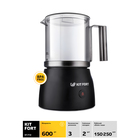 Капучинатор Kitfort KT-712, индукционный, 600 Вт, 0.76 л, стеклянная чаша, чёрный - фото 51344351