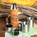 Подарочный набор «Волк»: термос 500 мл, кружка 2 шт. × 170 мл - Фото 2