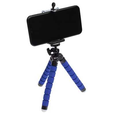 Штатив LuazON настольный, для телефона, гибкие ножки, 17 см, синий