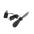 Вентилятор 3 в 1 Luazon LOF-09, разъём microUSB, Lightning, Type-C, чёрный - фото 51486731 Вентилятор 3 в 1 Luazon LOF-09, разъём microUSB, Lightning, Type-C, чёрный - фото 51486731