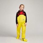 Полукомбинезон детский, непромокаемый, цвет жёлтый однотон, рост 110 см - фото 318236273