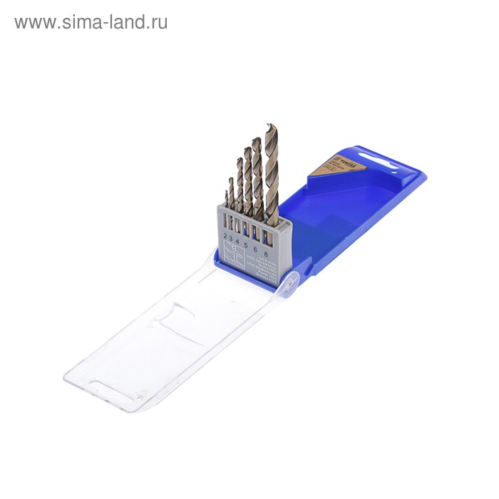 УЦЕНКА Набор сверл по металлу ТУНДРА, 2-3-4-5-6-8 мм, 6 шт. - Фото 1